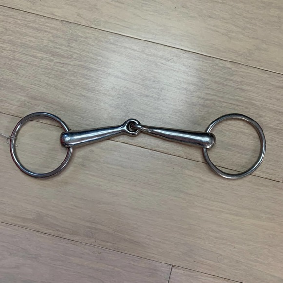 6" Loose-Ring O-Ring Snaffle Single-Break Bit - Picture 3 of 4
